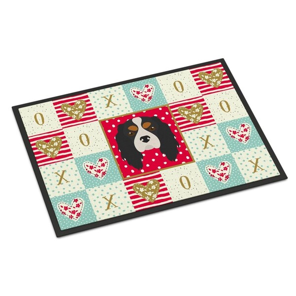 Carolines Treasures 18 x 27 in. Cavalier King Charles Spaniel Love Indoor or Outdoor Mat CK5189MAT - main